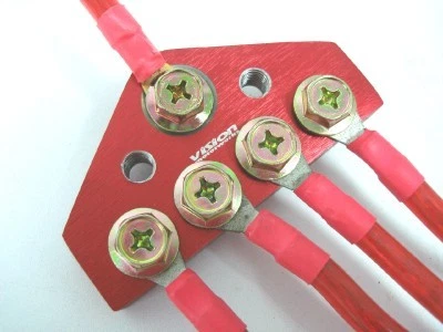  KIT DE CARRERAS DE CABLEADO DE TIERRA DE 10 MM DE 5 PUNTOS PARA INFINITI G20 G35 G37 ROJO Foto 1 de 1