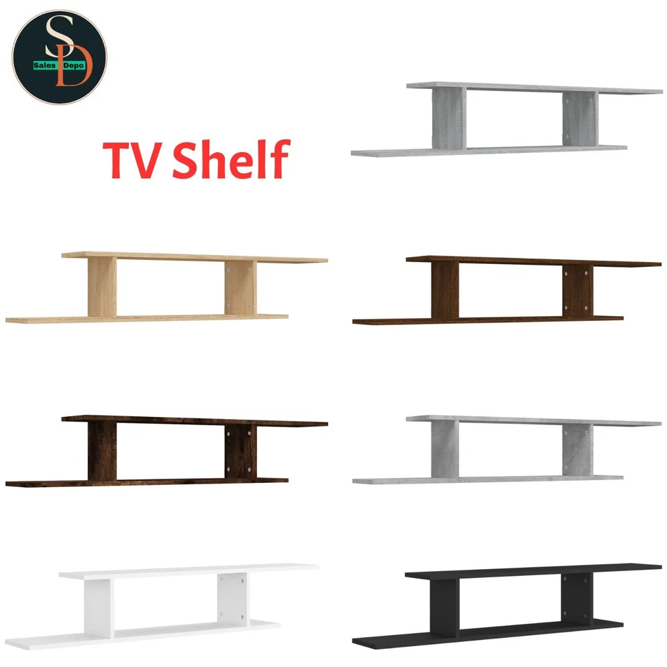 Wall-Mounted TV Shelf Floating Wall TV Unit TV Stand Engineered Wood vidaXL - Image 1 of 1