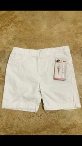 Levi’s Girlfriend Girls Kids Cream White Midi Stretch Shorts Mid Rise Size 6 NWT - Picture 1 of 4