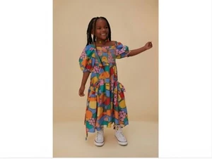 FARM RIO SMOCKED Kids Dress, FRUIT LANDSCAPE / SZ 6 - Picture 1 of 7