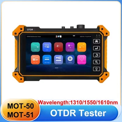 MOT-50/MOT-51 OTDR Tester 5.55 Inch OTDR OPM VFL Utp Cable Optic Fiber Tester - Image 1 of 4