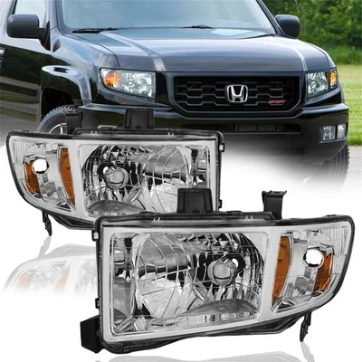 Conjunto de faros cromados para conductor y pasajero Honda Ridgeline 2006-2014 Foto 1 de 4