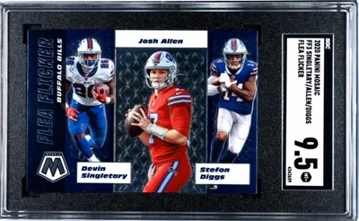 🏈 Josh ALLEN DIGGS *Flea Flicker* SGC 9.5 2020 Panini Mosaic POP 7 🔥 Mint Plus - Image 1 of 4