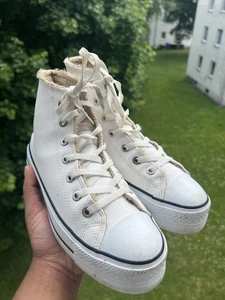 Converse Chucks Lederoptik,weiß,gefüttert Gr.40 - Bild 1 von 8