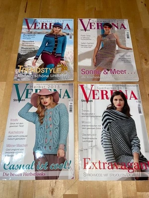 4 x Verena Stricken Konvolut Strickmagazin Strickanleitung Strickheft - Bild 1 von 4