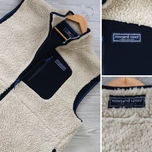 Vineyard Vines Herren 2XL Sherpa Weste Martha's Vineyard Taschen Golf durchgehender Reißverschluss - Bild 1 von 9