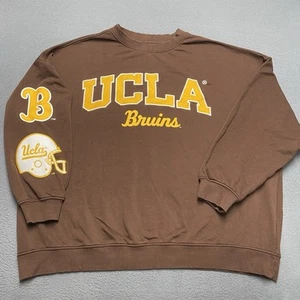 UCLA Bruins Sweatshirt Womens 2XL Brown Logo Fleece Pullover College Oversized - Picture 1 of 10