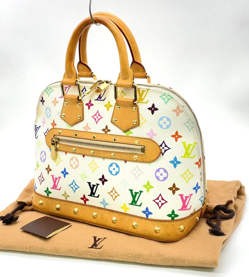 Auth Louis Vuitton Monogram Multicolor Alma M92647 Handbag W/Dustbag SK100688 - Image 1 of 4