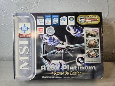 NEW MSI 975X Platinum PowerUp Edition Motherboard " See Photos/description" - Image 1 of 4