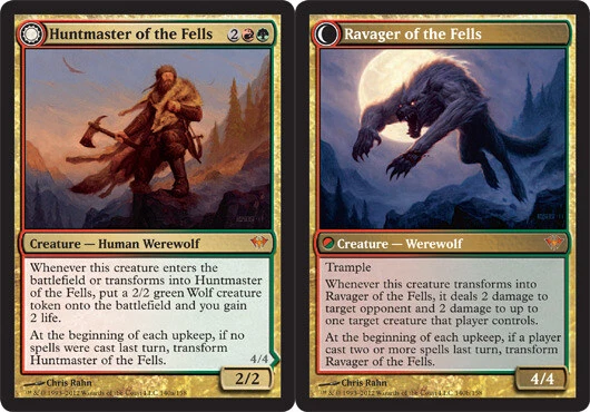 MTG - Huntmaster of the Fells // Ravager of the Fells - Dark Ascension - NM, Eng - Image 1 of 1