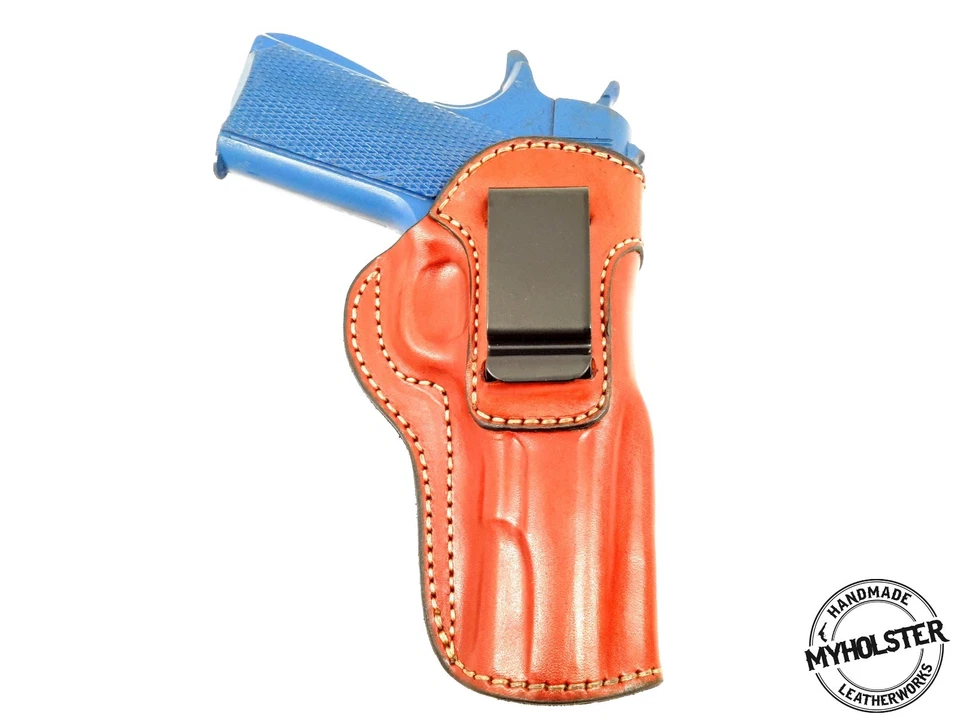 Leather IWB Holster Fits Most 1911 4"- 5" Style Handguns - Kimber - Colt - S & W - Image 1 of 1