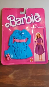 1985 Mattel Barbie "B" Active Fashions 2181 Asst. 4818 lila Kleid - Bild 1 von 2