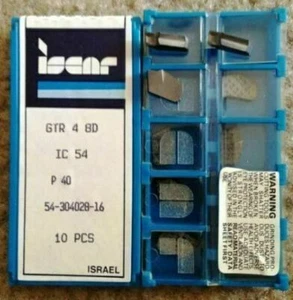Insertos de carburo ISCAR GTR 4 8D IC 54 IC 20 ranurado 10 piezas torno corte nuevo - Imagen 1 de 1