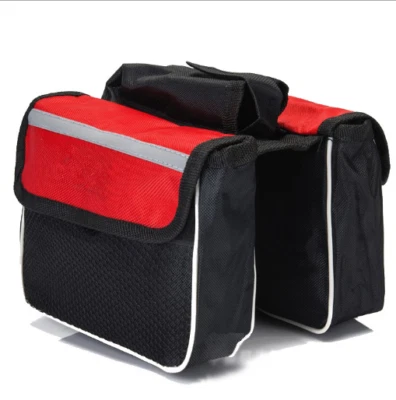 Bicicleta Bicicleta Bicicleta Ciclismo Cuadro Alforja Sillín Tubo Delantero Bolsa Doble Lateral Foto 1 de 2