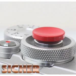 SICHER Soft Release Auslöser für Kameras. Qualitätsmessing. ROT konkav. - Bild 1 von 1