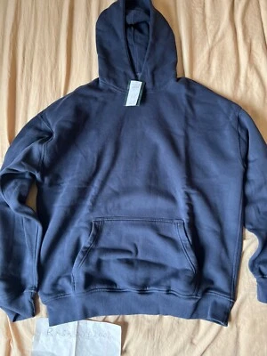Abercrombie & Fitch Essentials Hoodie Sapphire Navy Blue Solid Sweatshirt Vtg M - Image 1 of 4
