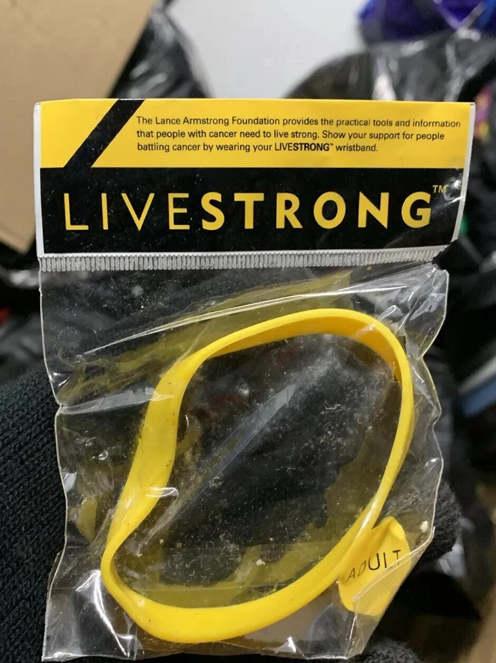 Nike Live Strong Lance Armstrong Rubber Wristband - Yellow