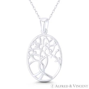 Dije colgante judaica Tree-of-Life/Knowledge Etz Chaim en plata esterlina 0,925 - Imagen 1 de 1