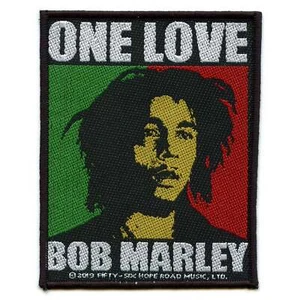 Bob Marley One Love Patch Rasta Reggae Artist Woven Iron On - Picture 1 of 3