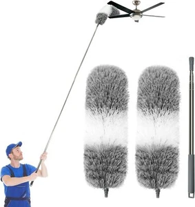 Microfiber Feather Dusters for Cleaning, Extendable Duster with 110" Extension P - Picture 1 of 3