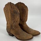 Ariat Genuine Leather Embroidered Pull On Distressed Cowboy Boots Size 6B