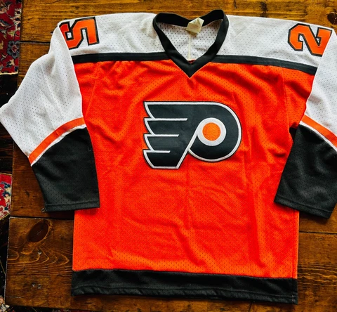 1980s PETER ZEZEL Stitched Sports Jersey ~ PHILADELPHIA FLYERS Hockey Cover