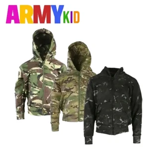 SUDADERAS CON CAPUCHA DE CAMUFLAJE KOMBAT UK NIÑOS Edad 3 a 13 Cámara Negra | Multicámara | Woodland - Imagen 1 de 1