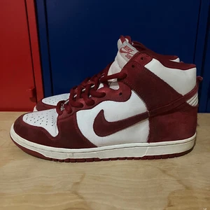 NIKE SB Dunk High Pro St Johns taglia 10,5 rosso/bianco skateboard streetwear 2005 - Foto 1 di 8