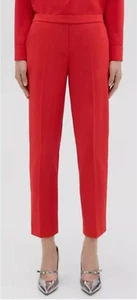 THEORY Red Crepe Treeca Trousers in Size UK6 / US2 / FR34 / IT38 - RRP £245 - Picture 1 of 9
