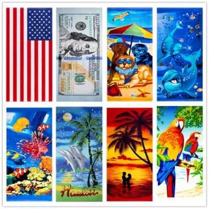 100% Cotton Printed Beach Towel - Picture 1 of 70