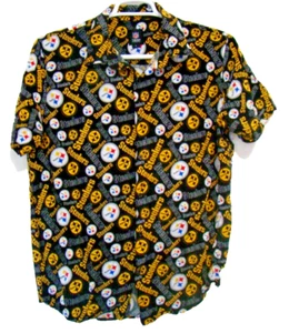 Pittsburgh Steelers Shirt Youth Large NFL Team Apparel Camp Button Front Shirt - Bild 1 von 7
