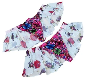 SCRUMPIES OF MAYFAIR 2 Pairs Garden Royale Womens String Thong Panties No Box - Picture 1 of 8