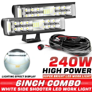Barra de luces LED de 6 pulgadas para auto vainas antiniebla todoterreno para Jeep camión 4x4 y cable - Imagen 1 de 12