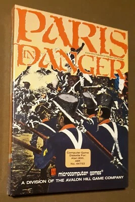 SEALED Paris In Danger Avalon Hill Computer Micro-Games Atari 800 1983 - Image 1 of 2