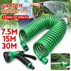 With SprayGun Retractable Garden Supplies Water Hose Coil Hose 7.5M/15M/30M - Picture 1 of 11
