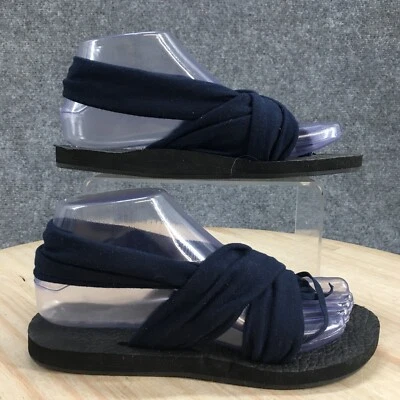 Sandalias Rampage para mujer 6 M Rio informales chanclas de tela azul planas Foto 1 de 4