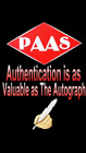 PAAS Autograph Authentication Full C.O.A. Service/ Full Letter
