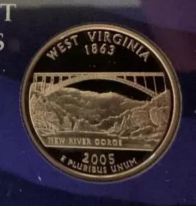 2005 S Proof West Virginia Quarter Nice Deep Cameo - Picture 1 of 1