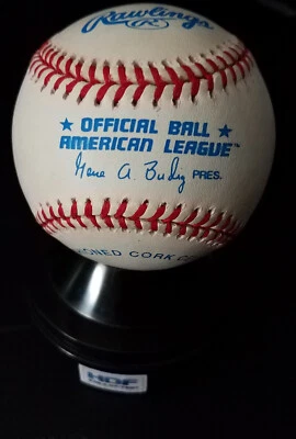 Willis Hudlin (gave up Babe Ruth's 500th home run) Signed OAL Baseball PSA - Image 1 of 4