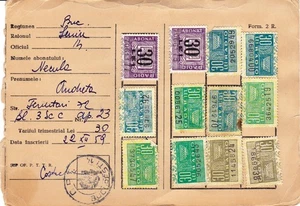 Rumänien, 1968-1970, Radio Abo Karte - Einnahmen Steuermarken Aschenputtel - Bild 1 von 2