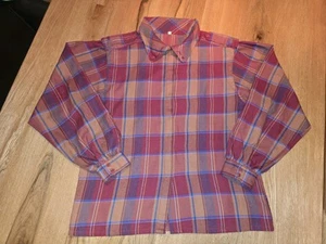 supersüsse karierte Bluse für Damen, Gr. 42, kuschelig! - Bild 1 von 7