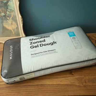 Malouf Pillow Shoulder Zoned Gel Dough Memory Foam Pillow Side Sleeper Queen - Image 1 of 4