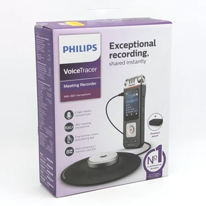 Philips DVT8110 VoiceTracer Meeting Recorder with 360° Microphone - 8 GB - Picture 1 of 6
