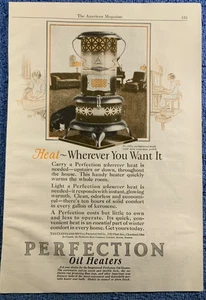 1924 Vintage Ad. Perfection Ölheizungen. Modell 1665. - Bild 1 von 2