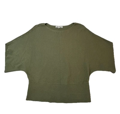 Suéter feminino Tommy Bahama pulôver de malha verde grande manga dolman asa de morcego - Imagem 1 de 4