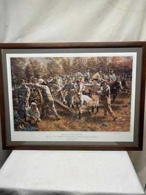 里克·里夫斯 带框 签名 574/950 COA 河上魔鬼印花 — 第 1/4 张图片