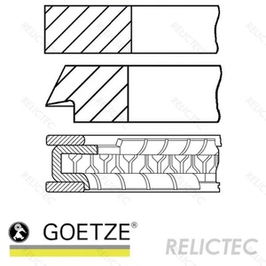 Kolbenringe Satz Opel Vauxhall Chevrolet Holden Irmscher:ASTRA F,Mk IV 4 - Bild 1 von 5
