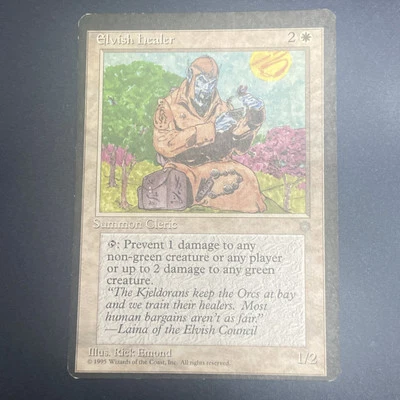 Elvish Healer MTG Misprint Minor Miscut Ice Age - Image 1 of 4