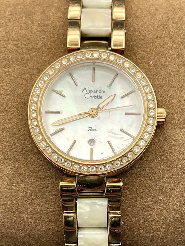 Alexandre Christie Passion date  All Steel Rose Gold Classic Ladies  Watch - Image 1 of 4