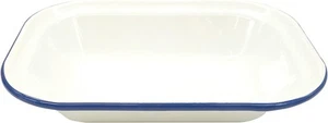 Zenker Enamel Medium Oblong Pie Dish, Vintage Design, Suitable for Oven & Stove - Picture 1 of 3